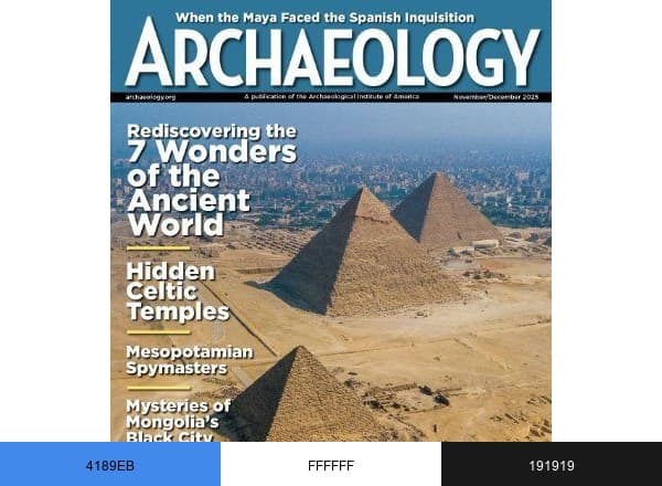 Archaeology Magazine brand color palette