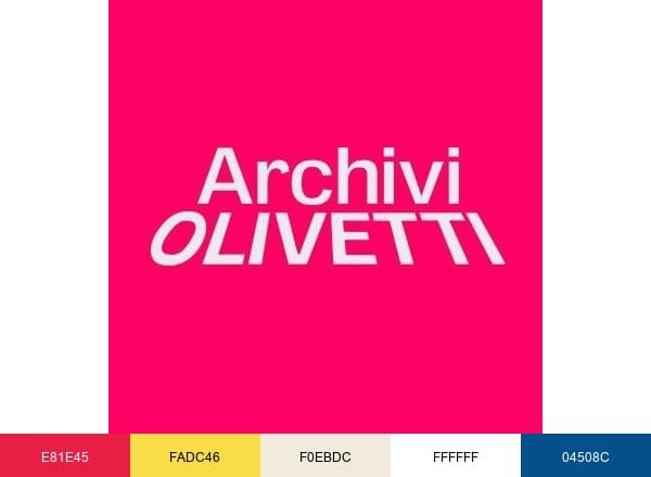 Archivio Storico Olivetti brand color palette