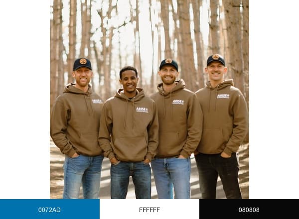 Arise Outdoor brand color palette