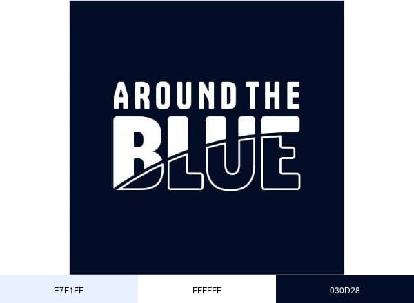 AroundTheBlue brand color palette