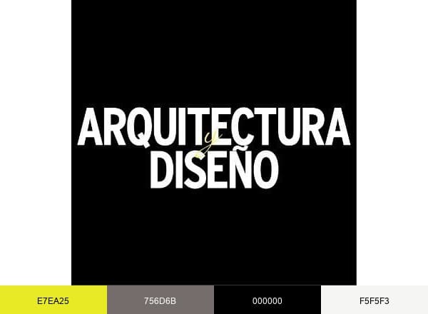 Arquitectura y Diseño brand color palette