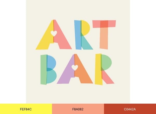 Art Bar brand color palette