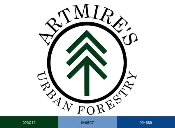 – Artmire Urban Forestry brand color palette