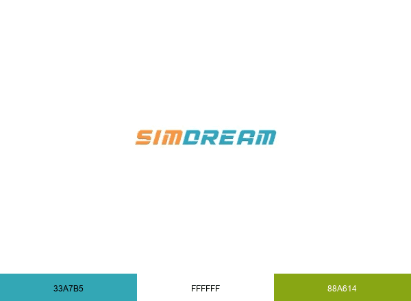 Sim Dream Development brand color palette