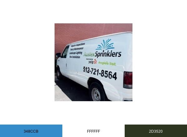 Austex Sprinklers brand color palette