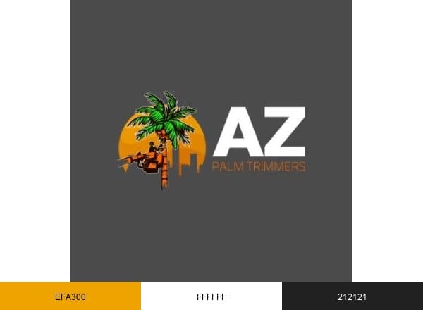 AZ Palm Trimmers brand color palette