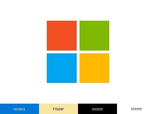 Microsoft Azure Portal brand color palette