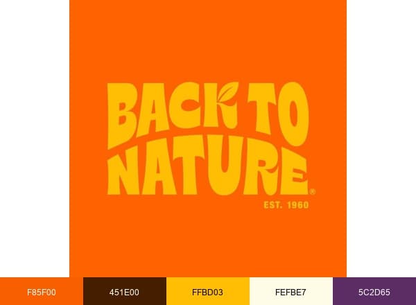 Back to Nature Foods brand color palette
