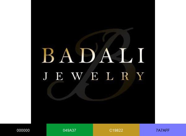 Badali Jewelry brand color palette