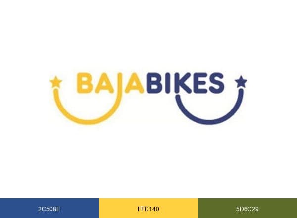 BAJA BIKES  THE WORLD AT YOUR WHEELS! brand color palette