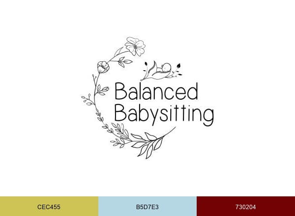 Balanced Babysitting brand color palette