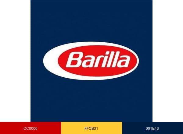 Barilla brand color palette