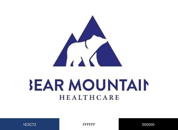 Bear Mountain Healthcare brand color palette