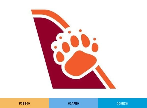 Bearskin Airlines brand color palette