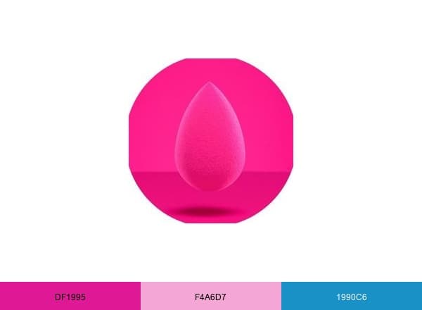 Beautyblender brand color palette