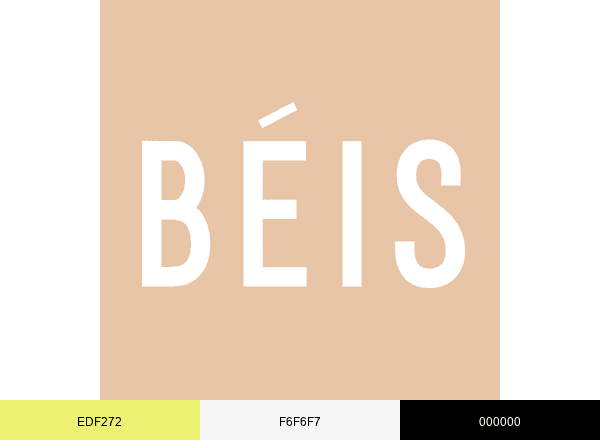 BÉIS Travel brand color palette
