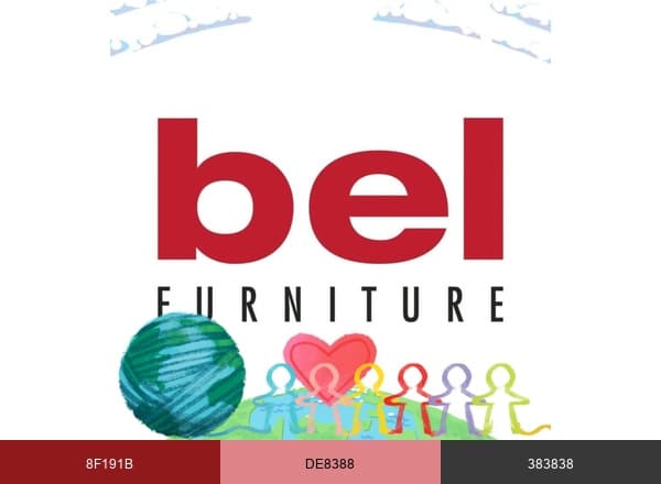 Bel Furniture brand color palette