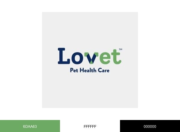 Lovet Pet Health Care brand color palette