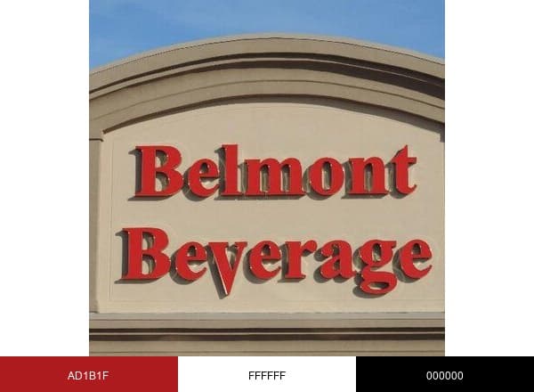 Belmont Beverage brand color palette