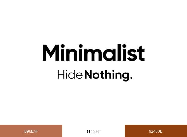 Minimalistinc brand color palette