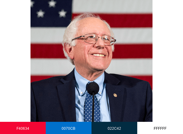 Bernie Sanders brand color palette
