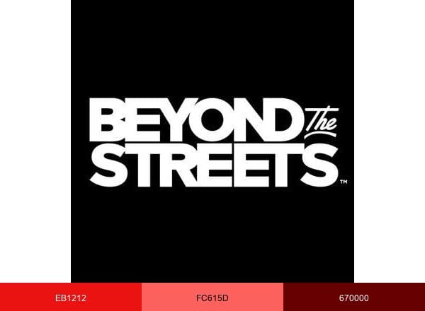 BEYOND THE STREETS Art brand color palette