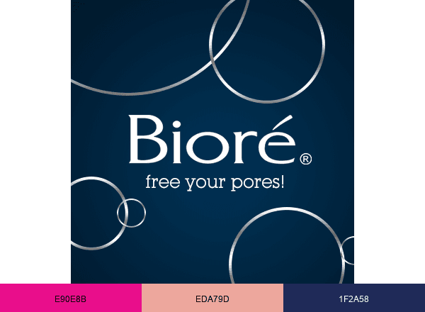 Bioré brand color palette