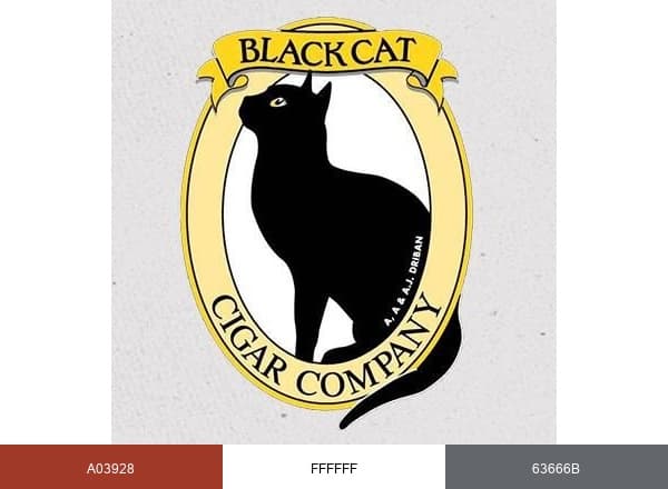 Black  Cat Cigars brand color palette