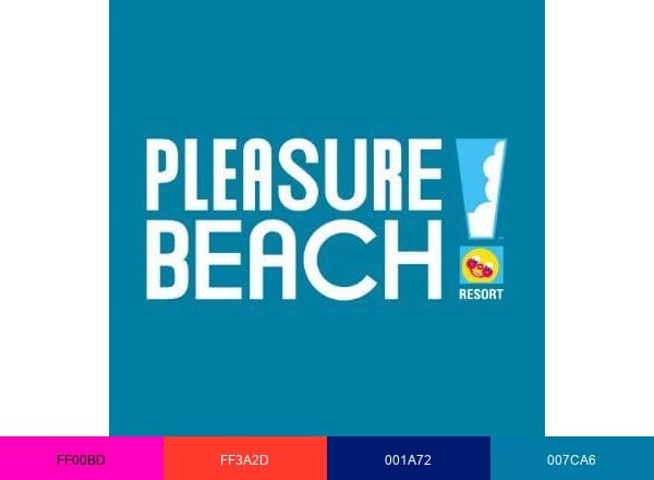 Pleasure Beach Resort brand color palette