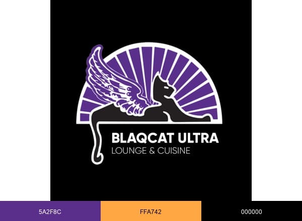 Blaqcat Ultra Hookah Lounge مقهى بلاكات للشيشه brand color palette