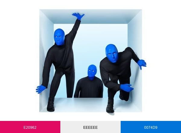 Blue Man Group brand color palette