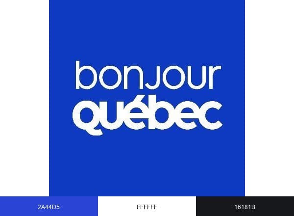 Bonjour Québec brand color palette