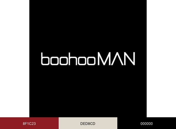 boohooMAN brand color palette