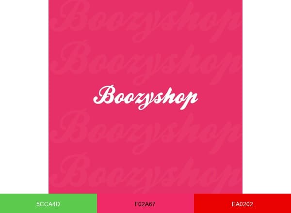 Boozyshop brand color palette