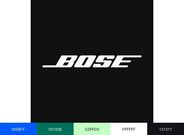 Bose brand color palette