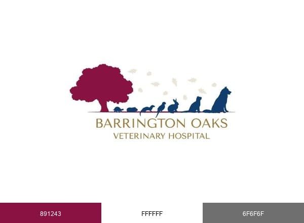 Barrington Oaks Veterinary Hospital brand color palette