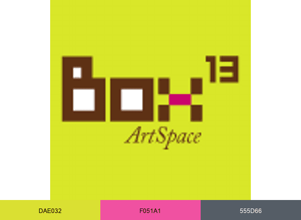 BOX 13 ArtSpace brand color palette