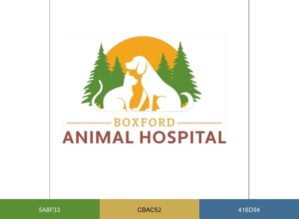 Boxford Animal Hospital brand color palette