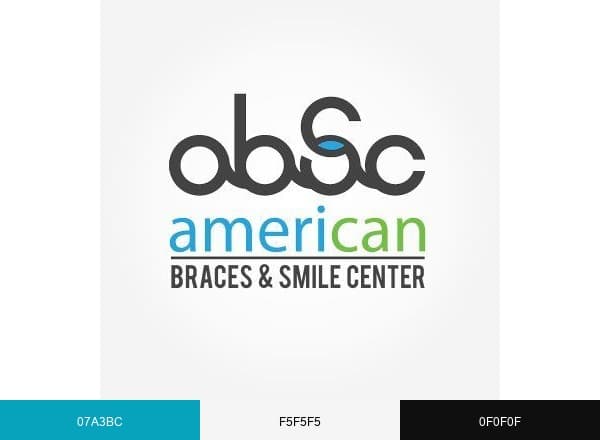 American Braces & Smile Center Orthodontics brand color palette