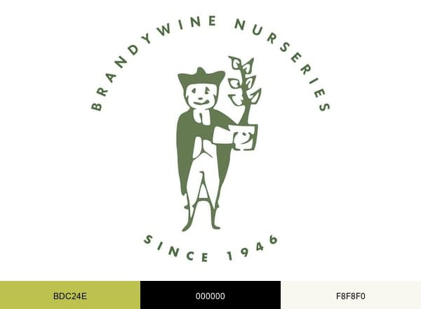 Brandywine Nurseries brand color palette