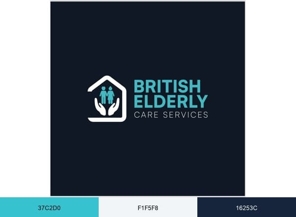 British Elderly Care brand color palette