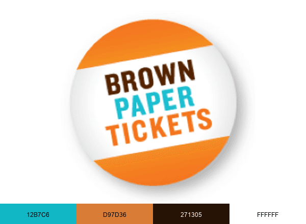 Brown Paper Tickets brand color palette
