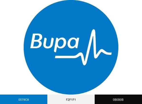 Bupa brand color palette
