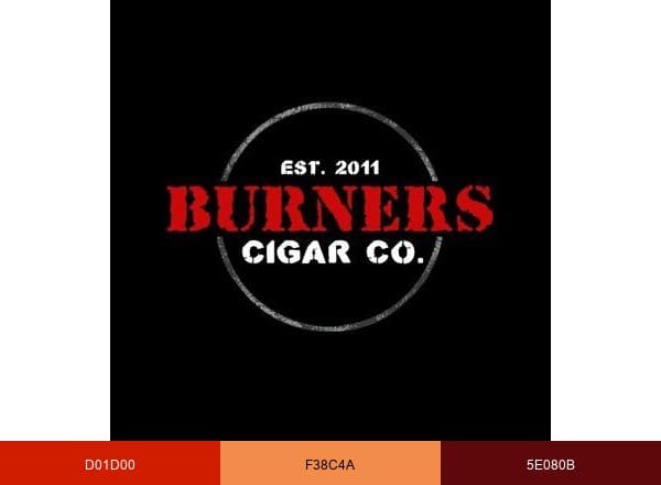 Burner's Cigar Co. brand color palette