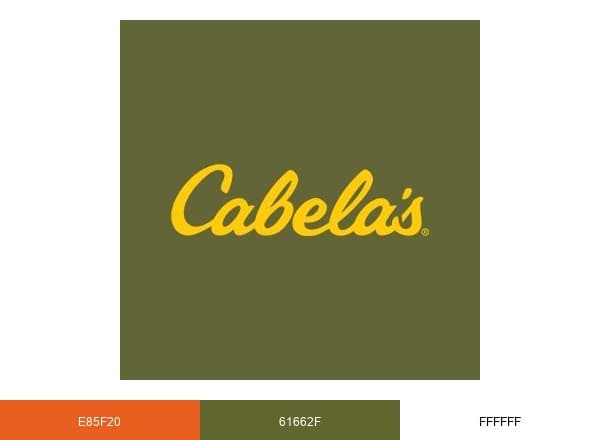 Cabela's brand color palette