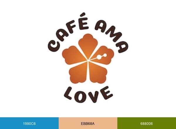 Café Ama Love brand color palette