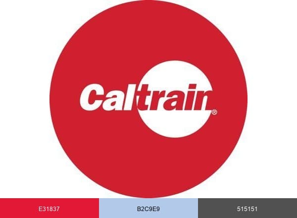 Caltrain brand color palette