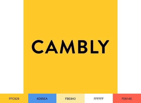 Cambly brand color palette