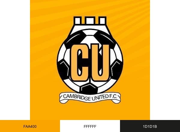 Cambridge United FC brand color palette