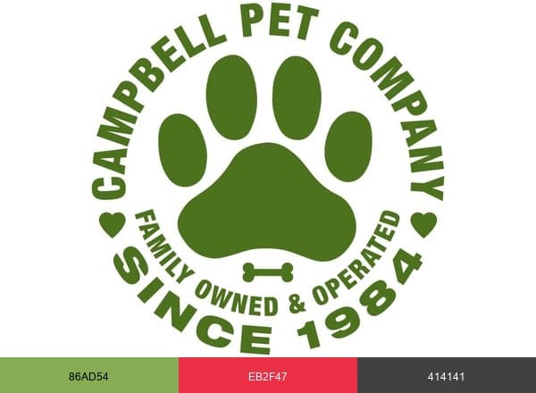 Campbell Pet Company brand color palette
